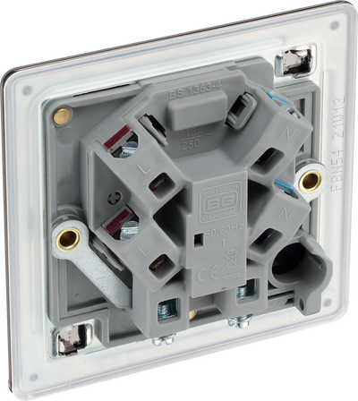 FBN54 Back - This 13A fused and unswitched connection unit from British General provides an outlet from the mains containing the fuse ideal for spur circuits and hardwired appliances.