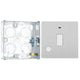 BG Evolve Brushed Steel 13A Flex Outlet Neon Unswitched Fused Connection Unit PCDBS54W with 25mm Steel Back Box