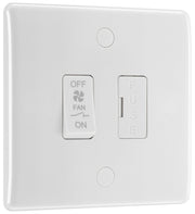 BG 815F Moulded Round Edge | White | 10A Triple Pole Fused Fan Isolator Switch by British General (BG-815F)