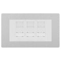 BG Evolve Brushed Steel 3 Gang RJ45 CAT6 Data Socket White Inserts