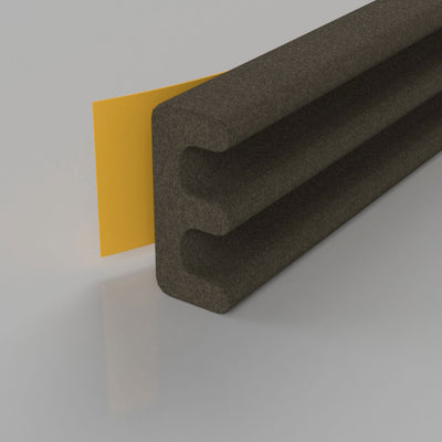 124978: E Profile Door/Glazing Seal Brown / 5 metres by Astroflame (Astro-ADESB/5)