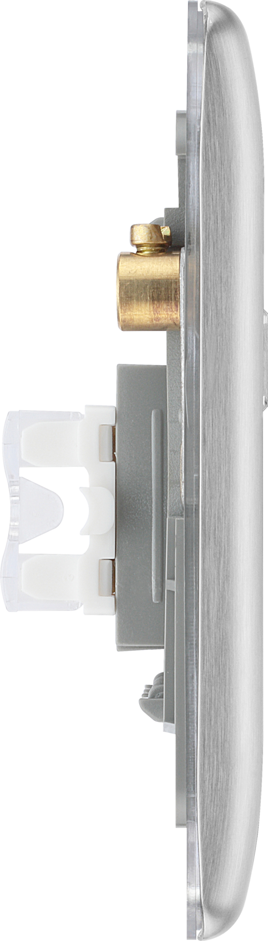 NBSRJ452 Side - This RJ45 ethernet socket from British General uses an IDC terminal connection and is ideal for home and office providing two networking outlets with ID windows for identification.