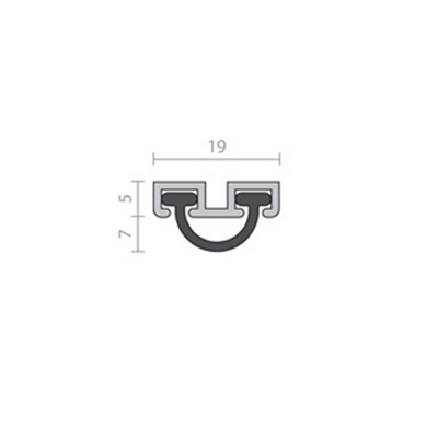 Door Bottom Seal - RP30 (2250mm) by Astroflame (Astro-ADRP30/2250)