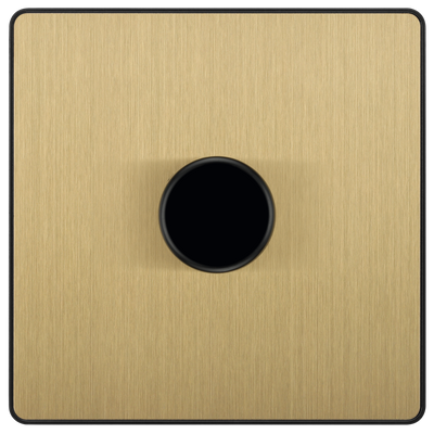 BG Evolve PCDSB81B Satin Brass 1 Gang 200W Switch-Black Insert