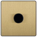 BG Evolve PCDSB81B Satin Brass 1 Gang 200W Switch-Black Insert