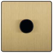 BG Evolve PCDSB81B Satin Brass 1 Gang 200W Switch-Black Insert