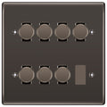 BG Black Nickel 7 Gang Trailing Edge LED Dimmer Light Switch 2 Way Custom Switch
