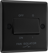 BG NFB15 Nexus Metal Matt Black 1 Gang 10A Triple Pole Fan Isolator Switch by British General (BG-NFB15-Shopify-SA_1)