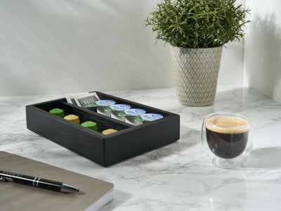 Corby Buxton Coffee Pod & Sachet Holder in Black BUSA Bamboo