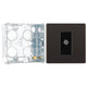 BG Screwless Black Nickel Single Satellite Socket FBN64 with 35mm Steel Back Box
