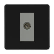 BG Screwless Matt Black Co-axial Socket FFB60G by British General (BG-FFB60G)
