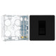 BG Screwless Matt Black Single Secondary Telephone Socket FFBBTS1 with 35mm Steel Back Box