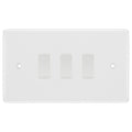 BG White 3 Gang Light Switch 1x Intermediate 2x 2 Way Custom Switch
