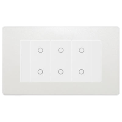 BG Evolve Pearlescent White Screwless Triple Secondary Touch Dimmer Switch PCDCLTDS3B by British General (BG-PCDCLTDS3B)