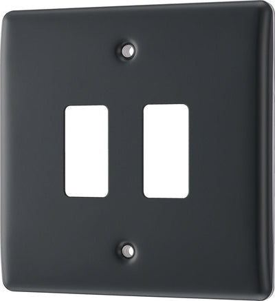 BG RPM2 Nexus Grid Part M | 2 Module Front Plate by British General (BG-RPM2)