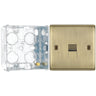 BG Nexus Antique Brass Single Master Telephone Socket NABBTM1 with 35mm Steel Back Box