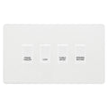 BG Evolve Pearlescent White Custom Appliance Grid Switch 4 Gang Screwless