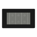BG Nexus Screwless Matt Black Triple Master Touch Dimmer Switch - Grey Insert