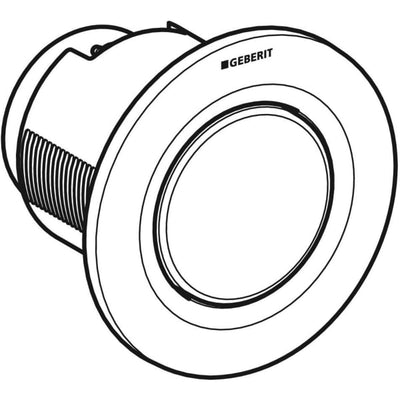 Geberit Type01 Round WC Single Flush Button For Concealed Cistern - White - 116.040.11.1 by Geberit (Geberit-116.040.11.1)