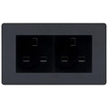 BG Evolve Matt Grey 4 Gang 13A Unswitched Socket - PCDMG4GUSSB