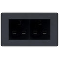 BG Evolve Matt Grey 4 Gang 13A Unswitched Socket - PCDMG4GUSSB