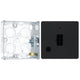 BG Evolve Matt Black 13A Flex Outlet Neon Unswitched Fused Connection Unit PCDMB54B with 25mm Steel Back Box
