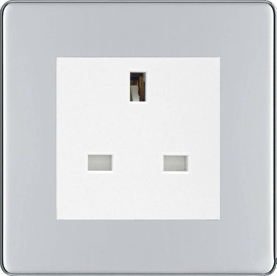 BG Nexus Screwless Polished Chrome 13A Unswitched Socket FPCUSSW by British General (BG-FPCUSSW)