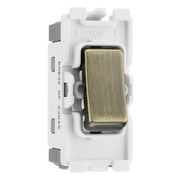 BG RRLTAB Antique Brass 20 Amp Double Pole Appliance Grid Switch Labelled Lights by British General (BG-RRLTAB+RAB30)