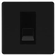 BG Screwless Matt Black Single IDC Secondary Telephone Socket - Black Insert by British General (BG-FFBBTS1B)
