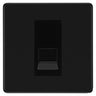 BG Screwless Matt Black Single IDC Secondary Telephone Socket - Black Insert by British General (BG-FFBBTS1B)