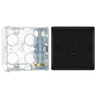 BG Nexus Matt Black 1 Gang 20A 2 Pole Neon Switch NFB31 with 35mm Steel Back Box