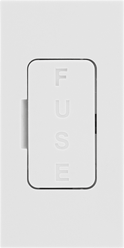 BG EMFUSEW Euro Module 13A Fused Module - White by British General (BG-EMFUSEW)