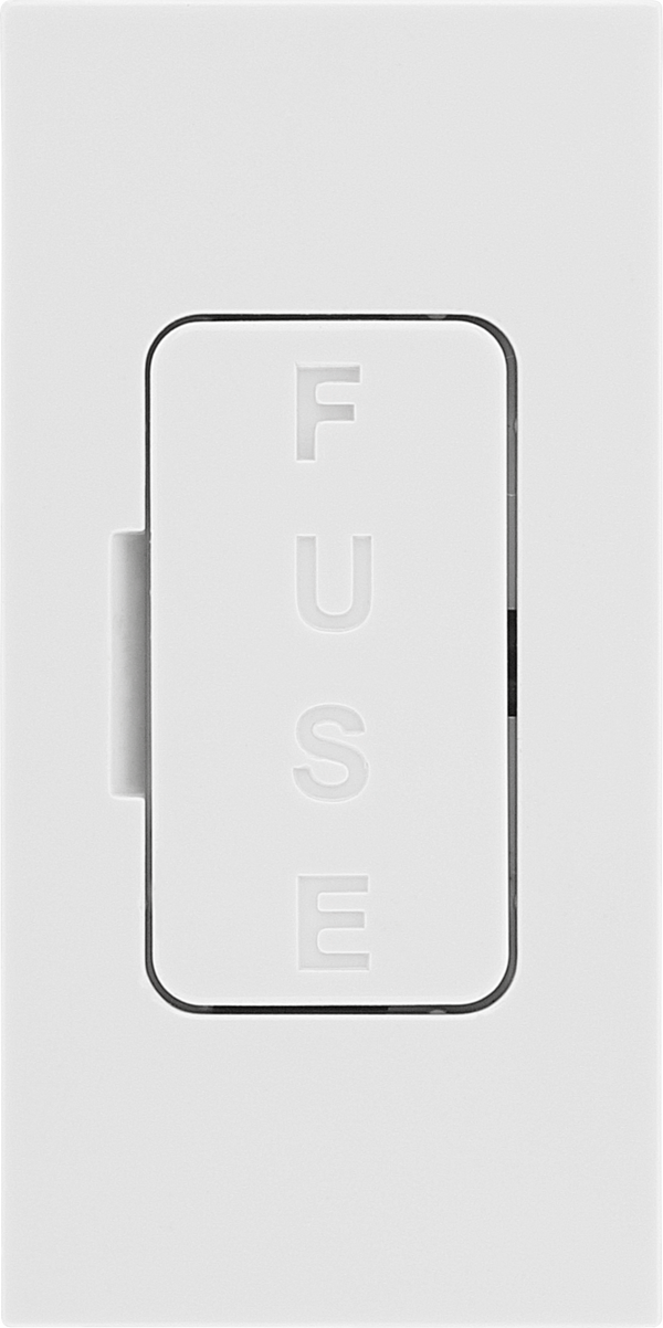 BG EMFUSEW Euro Module 13A Fused Module - White