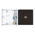 BG Screwless Black Nickel 1 Gang Coaxial TV Socket FBN60 with 25mm Steel Back Box