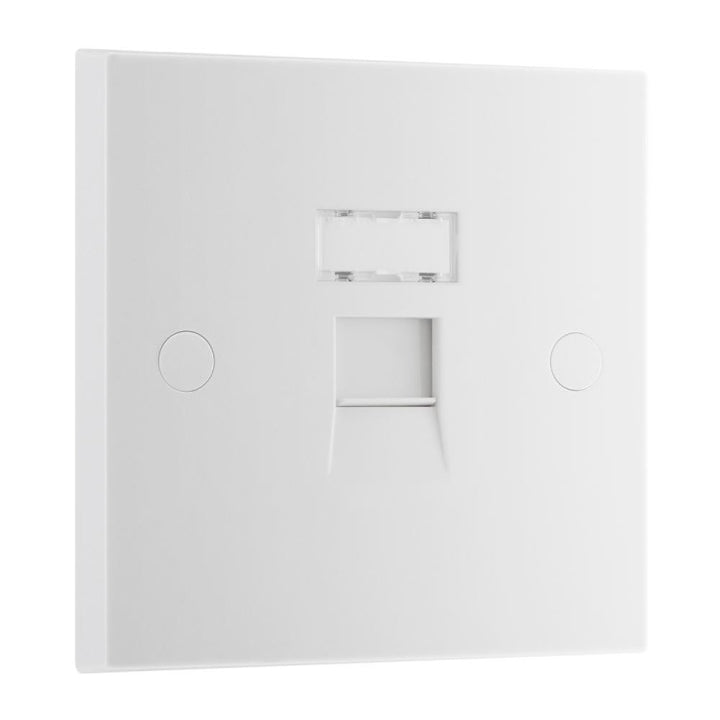 BG 9RJ45/1 Moulded Square Edge | White | 1 Gang RJ45 Screw