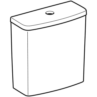 Geberit Selnova Square Close Coupled Cistern - Push Button - BSIO - 501.459.00.6 by Geberit (Geberit-501.459.00.6)