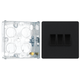 BG Evolve Matt Black 3 Gang 20A 16AX 2 Way Light Switch PCDMB43B with 25mm Steel Back Box
