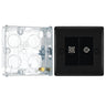 BG Nexus Matt Black Double 1x Co-Axial 1x Satellite Socket NFB65 with 25mm Steel Back Box by British General (BG-NFB65+HGS02)