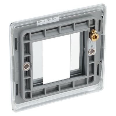 BG Nexus Polished Chrome Single Secondary Telephone Socket, Screw Terminal - White Insert