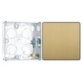 BG Evolve Satin Brass Single Blank Plate PCDSB94B with 25mm Steel Back Box