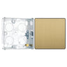 BG Evolve Satin Brass Single Blank Plate PCDSB94B with 25mm Steel Back Box