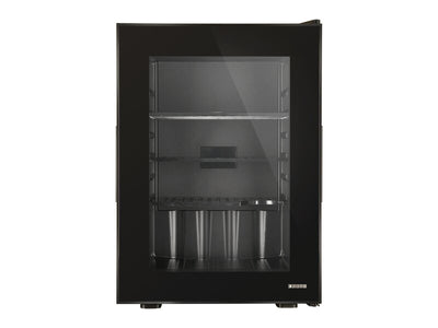 Corby Eton 40L Glass Minibar in Black with Black interior - UK Plug