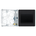 BG Evolve Matt Black 1 Gang 20A 16AX 2 Way Wide Rocker Light Switch PCDMB12WB with 25mm Steel Back Box