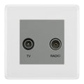 BG Nexus White Moulded TV & FM Socket NWM66G