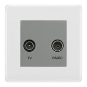 BG Nexus White Moulded TV & FM Socket NWM66G by BG Nexus (BG-NWM66G)