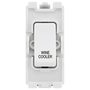 BG Evolve White RRWCPCDW 20A DP Appliance Grid Switch Labelled Wine Cooler by British General (BG-RRWCPCDW+RPCDW30)