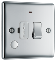 Newlec British General NPC53 Nexus Metal Polished Chrome 13A Flex Output Neon Switched Fused Spur Unit by Newlec (Newlec-BG-NPC53-Shopify_1)