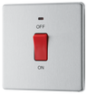 BG Electrical FBS74 Nexus Screwless Flat-Plate Double Pole Cooker Switch Brushed Steel Neon 45A by British General (BG-FBS74-Shopify-SA_1)