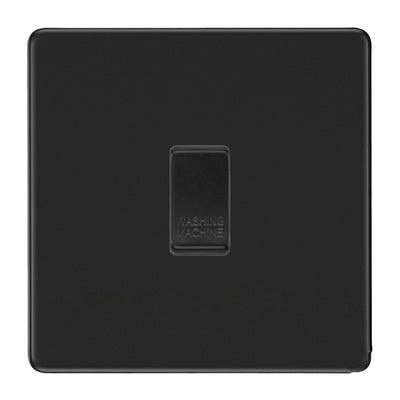 BG Screwless Matt Black 1 Gang Custom Appliance Grid Switch Panel Kitchen by British General (BG-Screwless-MB-Kitchen-Appliance-1Gang)