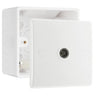 BG Electrical Single Co-Axial Socket White Moulded & 50mm Pattress Back Box by British General (BG-860+877)